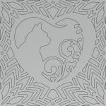 Cuadro "Corazón y gato" - Vector descarganle para corte CNC y grabado laser gratis | Stanser