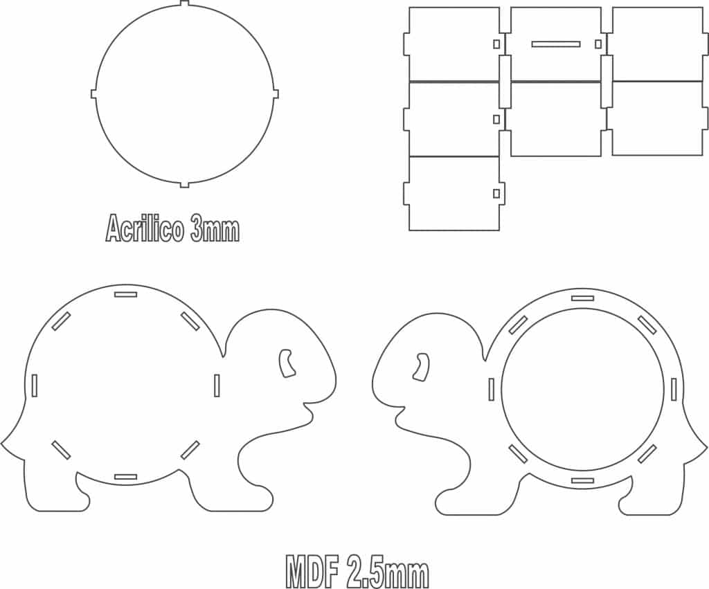 Tortuga — vector para corte CNC