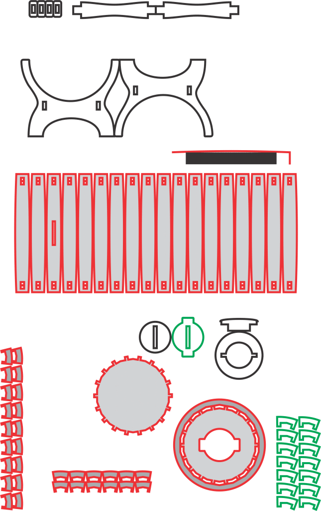 Alcancía de cilindro. — vector para corte CNC