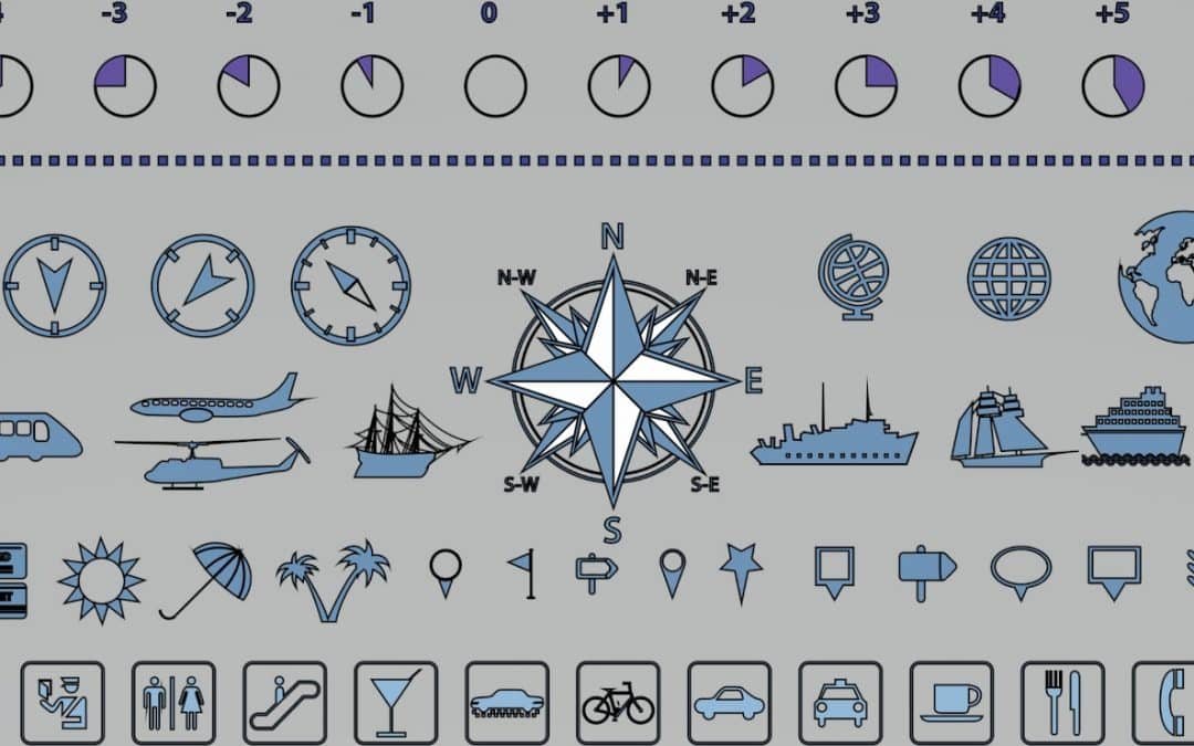 Iconos de transportes y navegación