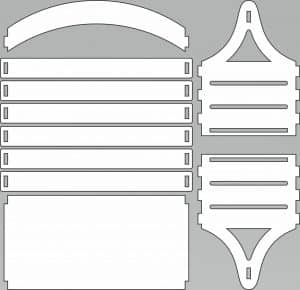 Canastilla rectangular