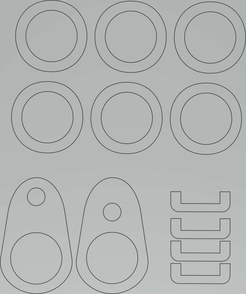 Sujetador circular — vector para corte CNC
