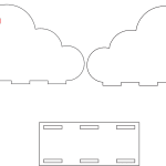 Servilletero "Nubes" - Vector descarganle para corte CNC y grabado laser gratis | Stanser