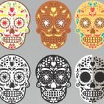 Calaveras típicas - Vector descarganle para corte CNC y grabado laser gratis | Stanser