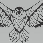 Águila de alas abiertas - Vector descarganle para corte CNC y grabado laser gratis | Stanser