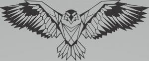 Águila de alas abiertas