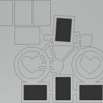 Bicicleta de corazones - Vector descarganle para corte CNC y grabado laser gratis | Stanser
