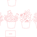 Macetas con flores - Vector descarganle para corte CNC y grabado laser gratis | Stanser