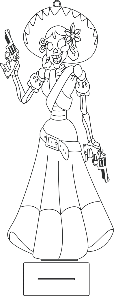 Calavera revolucionaria — vector para corte CNC