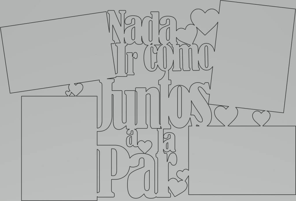 Portarretratos «Ir juntos» — vector para corte CNC