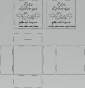 Caja cuadrada «Dios»