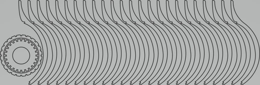 Lámpara circular — vector para corte CNC