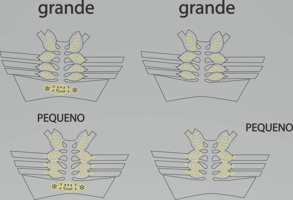 Caja «hoja» — vector para corte CNC