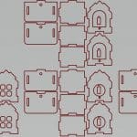 Set de casitas - Vector descarganle para corte CNC y grabado laser gratis | Stanser