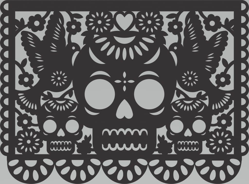 Calaveras y palomas — vector para corte CNC