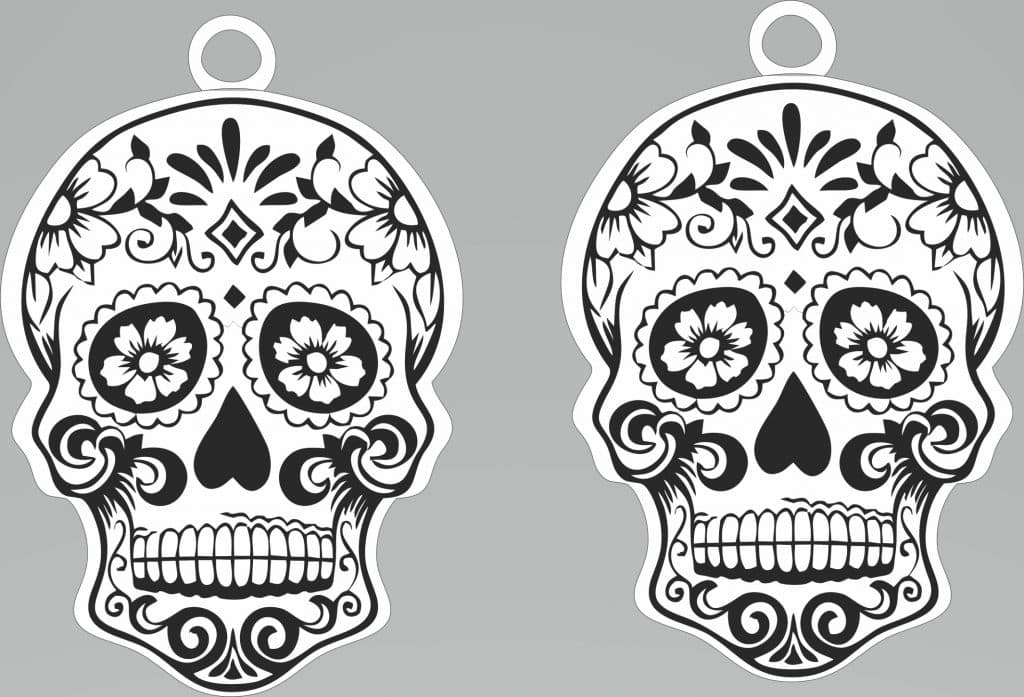 Colgantes de calavera — vector para corte CNC