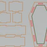 Ataúd con cruz 2 - Vector descarganle para corte CNC y grabado laser gratis | Stanser