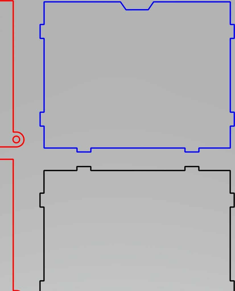 Caja sencilla con tapa abatible — vector para corte CNC