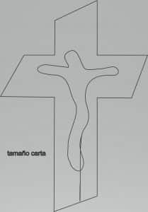 Cruz con silueta de Jesús