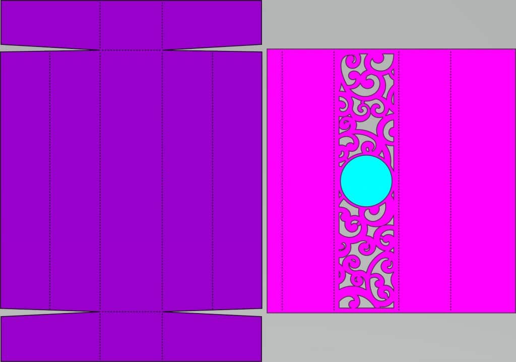 Caja de prisma pentagonal — vector para corte CNC