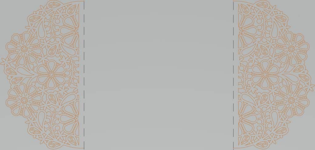 Sobre plegable «Flores» 2 — vector para corte CNC