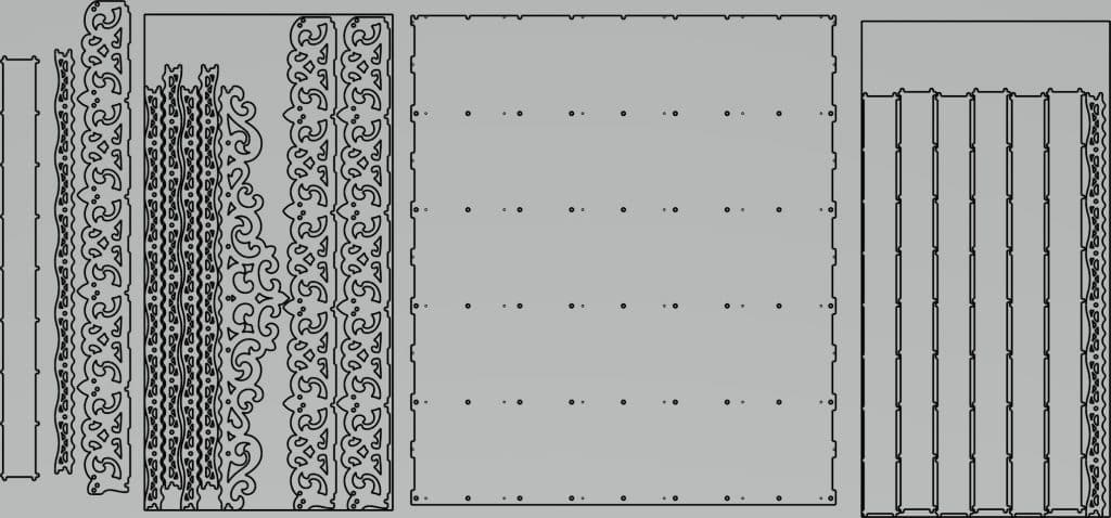 Charola con diseños intercambiables. — vector para corte CNC