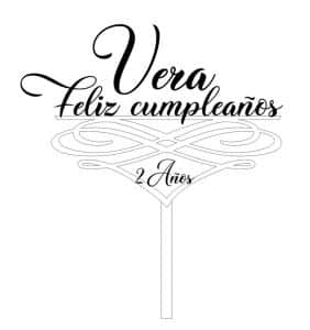 Decoración para pastel «2 años»