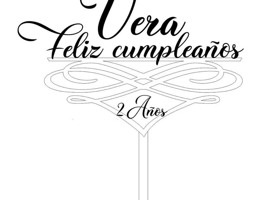 Decoración para pastel «2 años»