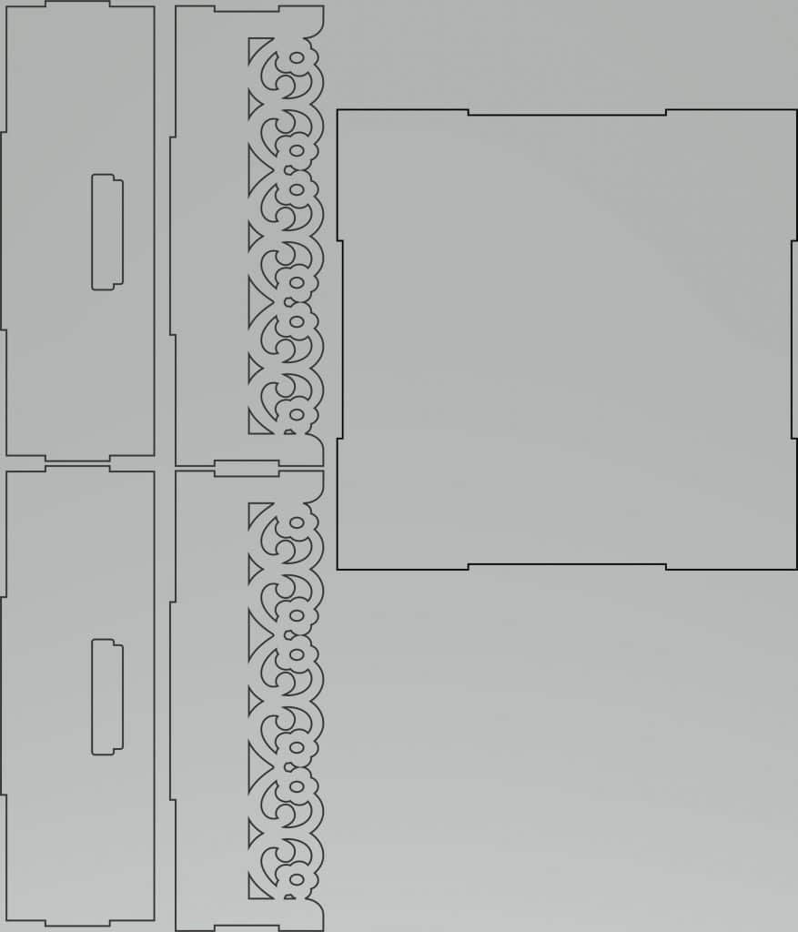 Charola «Flores» — vector para corte CNC