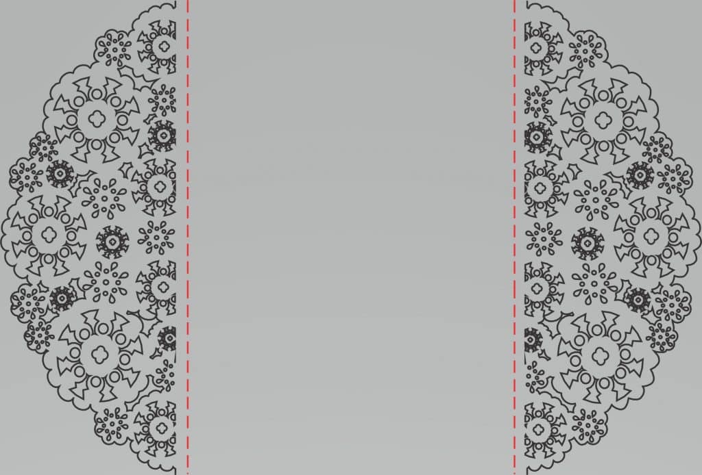 Sobre de pestañas semicirculares — vector para corte CNC