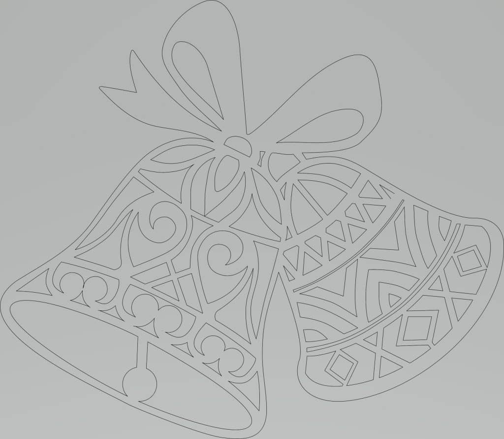 Campanas navideñas — vector para corte CNC