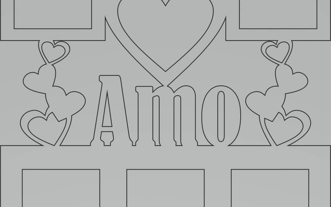 Portarretrato múltiple «Te amo»