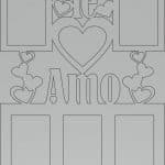 Portarretrato múltiple "Te amo" - Vector descarganle para corte CNC y grabado laser gratis | Stanser