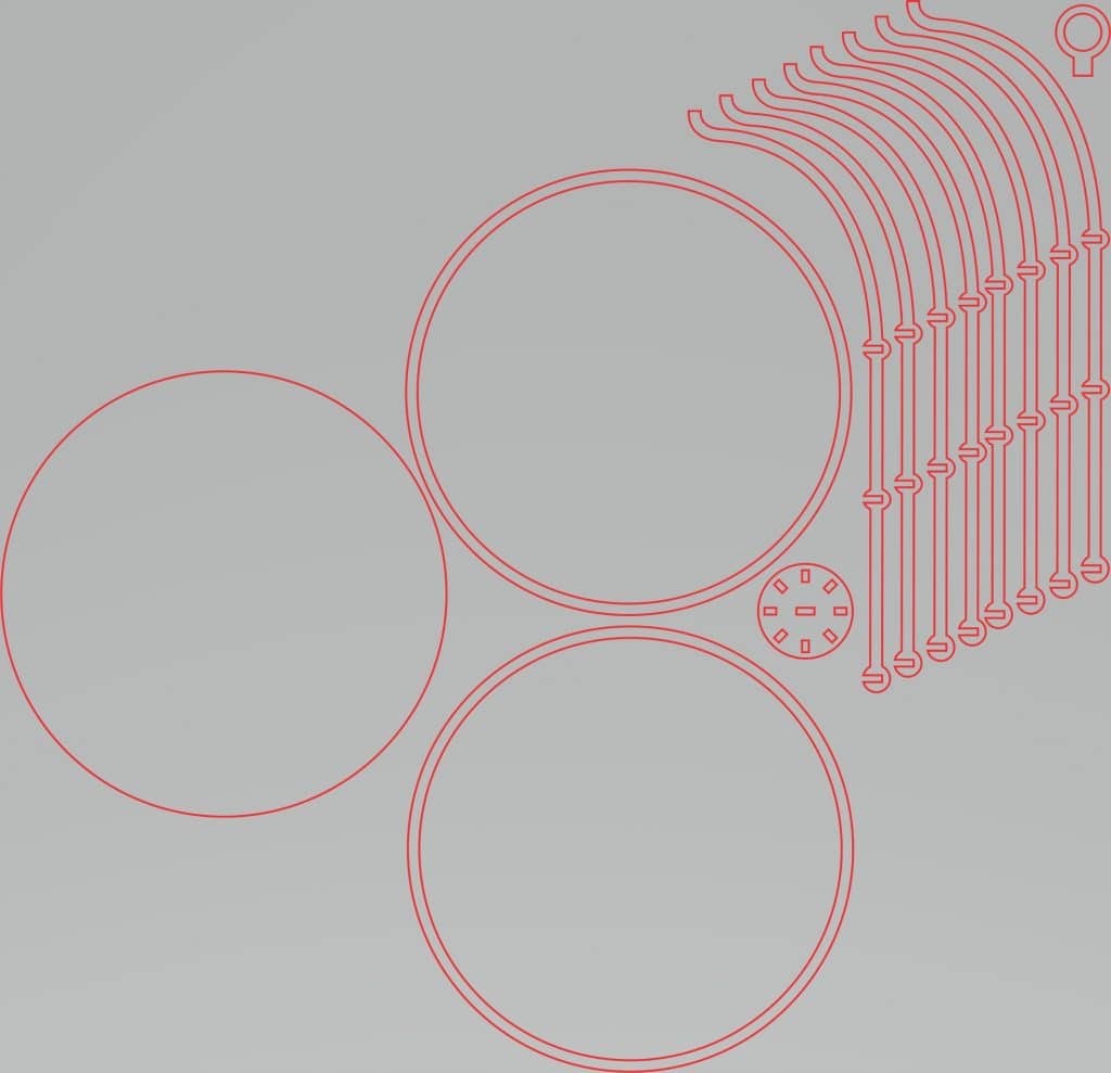 Jaula mediana — vector para corte CNC