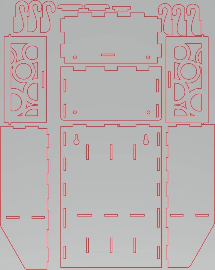 Caja guarda-llaves — vector para corte CNC