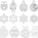 Galería de esferas y copos - Vector descarganle para corte CNC y grabado laser gratis | Stanser