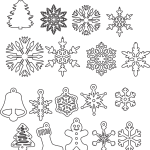 Galería de colgantes navideños - Vector descarganle para corte CNC y grabado laser gratis | Stanser