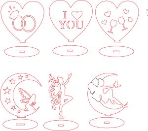 Corazones y lunas