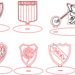 Escudos y motociclista - Vector SVG DXF para CNC Router y Laser CO2 - Descargable gratis | Stanser