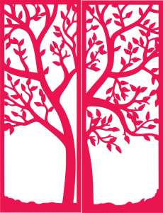 Par de cuadros de árboles