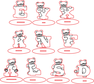 Letras con osos