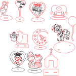 Centros de mesa de amor - Vector descarganle para corte CNC y grabado laser gratis | Stanser
