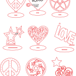 Decoraciones de amor y paz - Vector descarganle para corte CNC y grabado laser gratis | Stanser