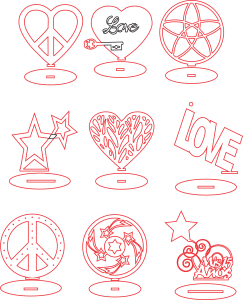 Decoraciones de amor y paz