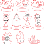 Recuerdos de primera comunión y XV años - Vector SVG DXF para CNC Router y Laser CO2 - Descargable gratis | Stanser