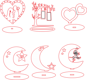 Corazones y lunas 2