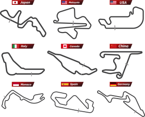 Trayectos de carrera de F1
