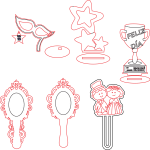 Espejos y decorativos de fiesta - Vector SVG DXF para CNC Router y Laser CO2 - Descargable gratis | Stanser