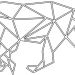 Felino geométrico andando - Vector descarganle para corte CNC y grabado laser gratis | Stanser
