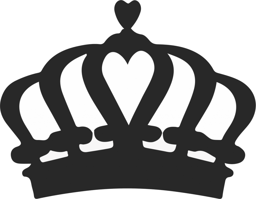 Corona de corazón — vector para corte CNC